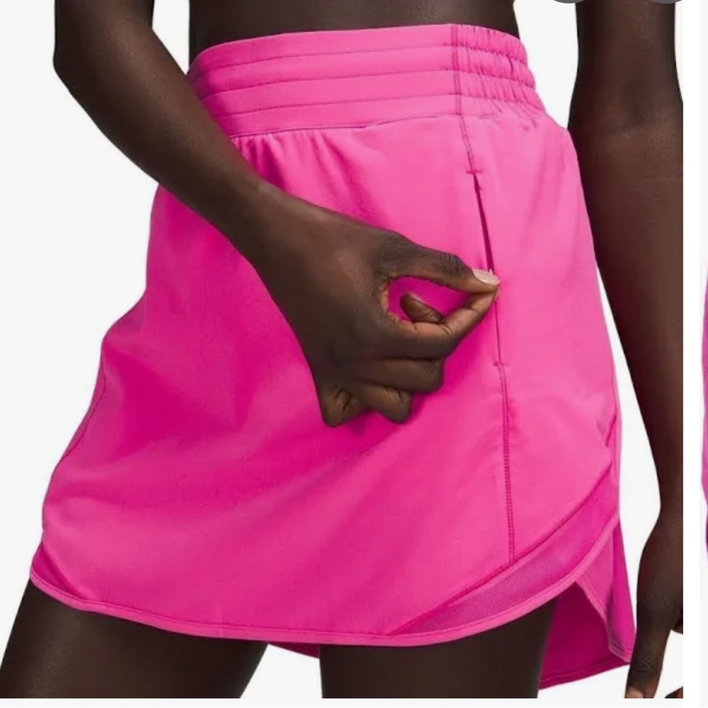 Lululemon Hottie Hot High Rise Skirt Long Size 6 in Sonic Pink